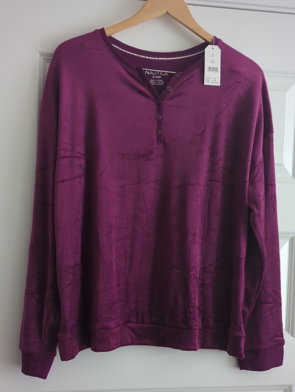 Nautica Pajama Top Long Sleeve - Plum P2P 25-30 L27